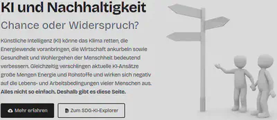 Quelle: Screenshot der Website "KI und Nachhaltigkeit"